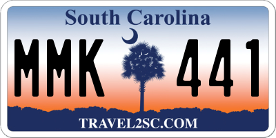 SC license plate MMK441
