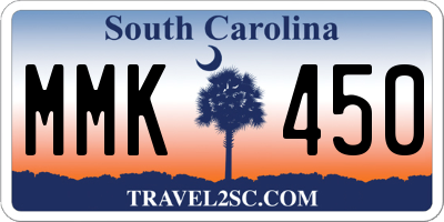 SC license plate MMK450