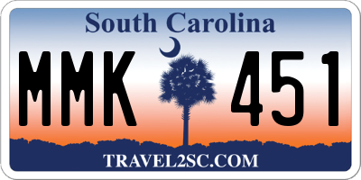 SC license plate MMK451