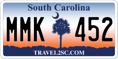 SC license plate MMK452