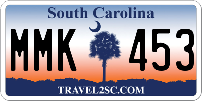 SC license plate MMK453