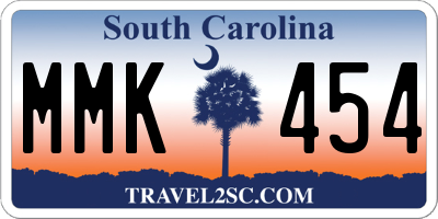 SC license plate MMK454