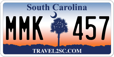 SC license plate MMK457