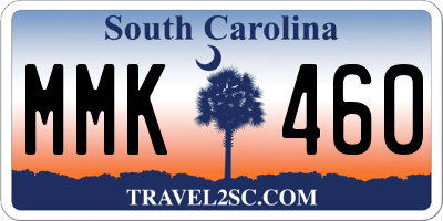 SC license plate MMK460