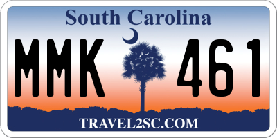 SC license plate MMK461