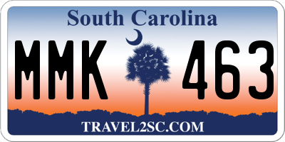 SC license plate MMK463