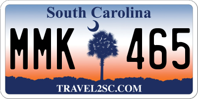 SC license plate MMK465