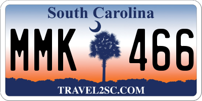 SC license plate MMK466