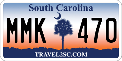 SC license plate MMK470