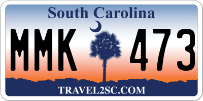SC license plate MMK473
