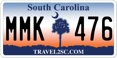 SC license plate MMK476