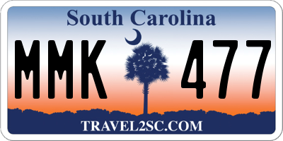 SC license plate MMK477