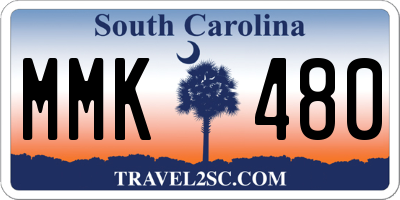 SC license plate MMK480