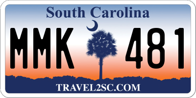 SC license plate MMK481