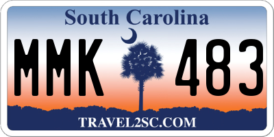 SC license plate MMK483