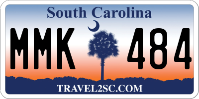 SC license plate MMK484