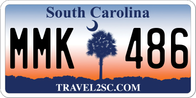 SC license plate MMK486