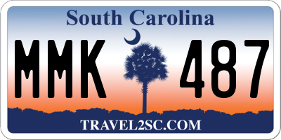 SC license plate MMK487