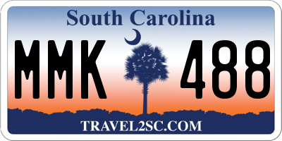 SC license plate MMK488