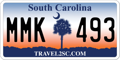 SC license plate MMK493
