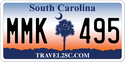 SC license plate MMK495