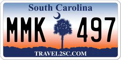 SC license plate MMK497