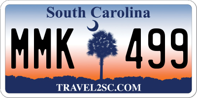 SC license plate MMK499