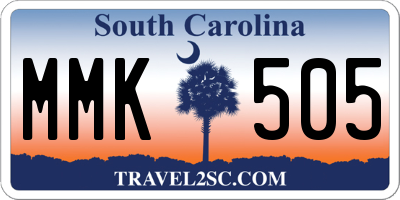 SC license plate MMK505