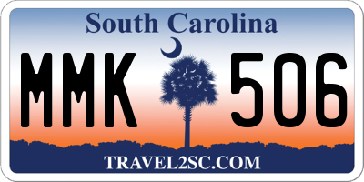 SC license plate MMK506