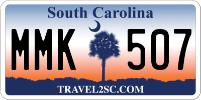 SC license plate MMK507