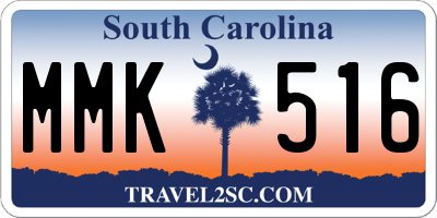 SC license plate MMK516
