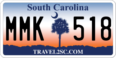 SC license plate MMK518