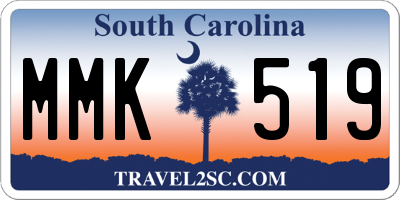 SC license plate MMK519
