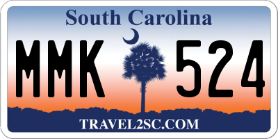 SC license plate MMK524