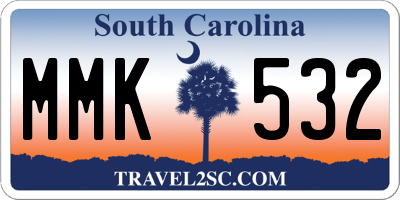 SC license plate MMK532