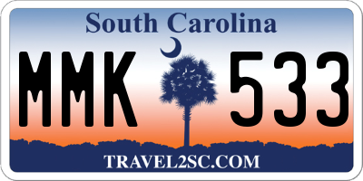 SC license plate MMK533