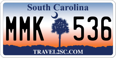 SC license plate MMK536
