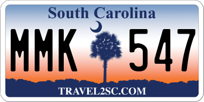 SC license plate MMK547
