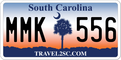 SC license plate MMK556