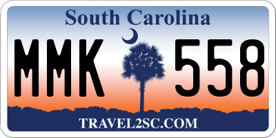 SC license plate MMK558
