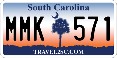 SC license plate MMK571