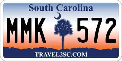 SC license plate MMK572