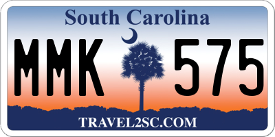 SC license plate MMK575