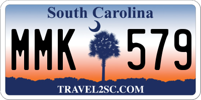 SC license plate MMK579