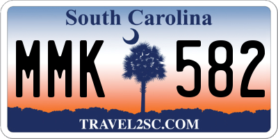 SC license plate MMK582