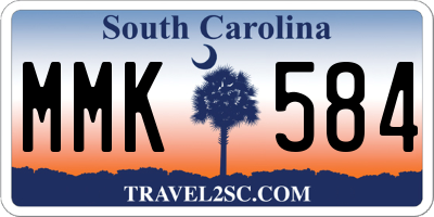 SC license plate MMK584