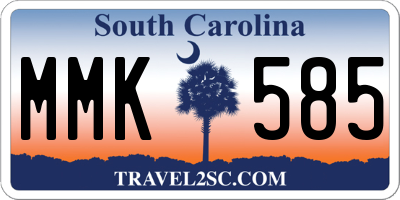 SC license plate MMK585