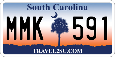 SC license plate MMK591