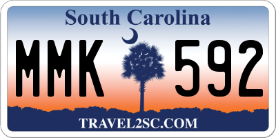 SC license plate MMK592