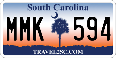 SC license plate MMK594